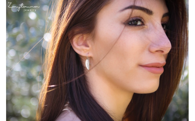 Natural Leaf Dangling Earring