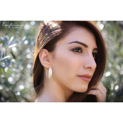 Hoop  Leaf Earring